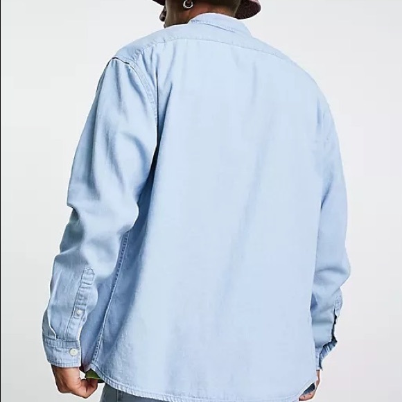 90s oversized denim, shirt vintage light wash - Picture 5 of 5